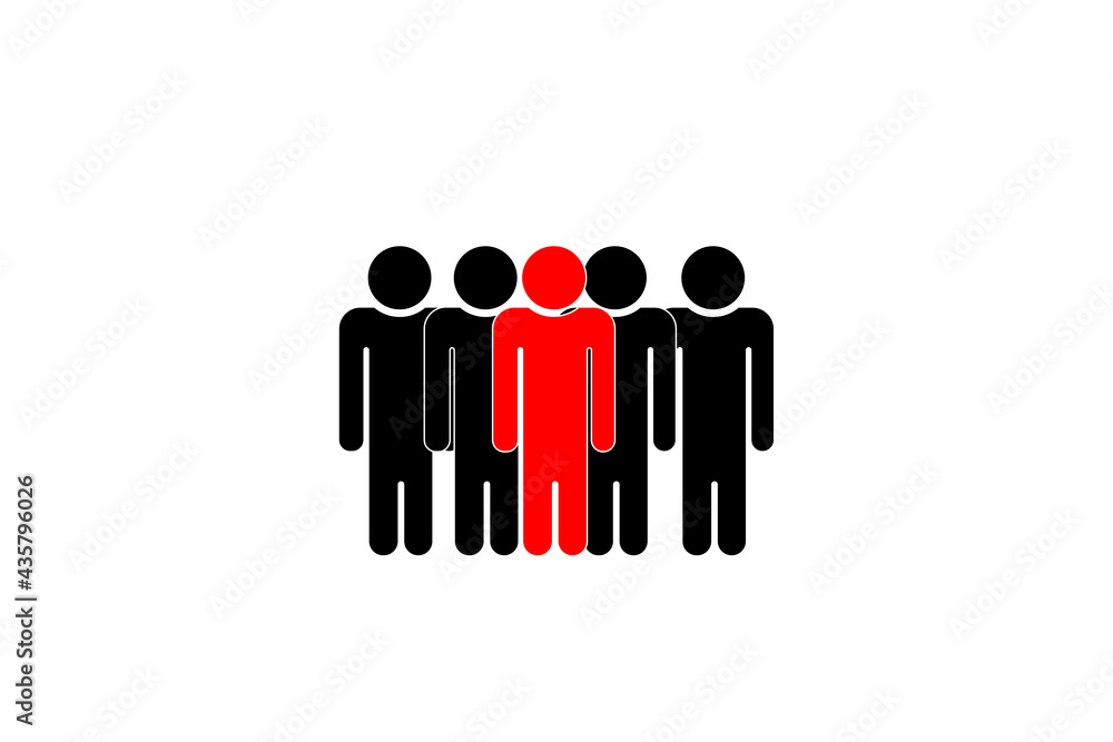 Concept leader of the business team indicates the direction Concept leader of the business team indicates the direction
