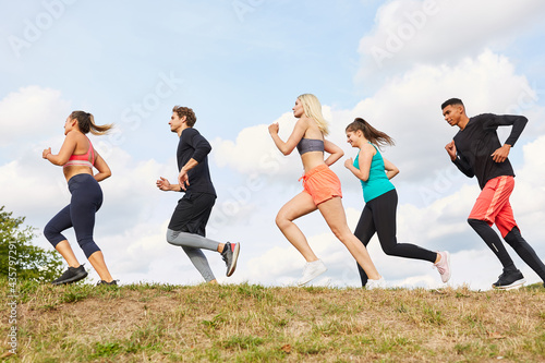 Friends jogging for endurance and fitness