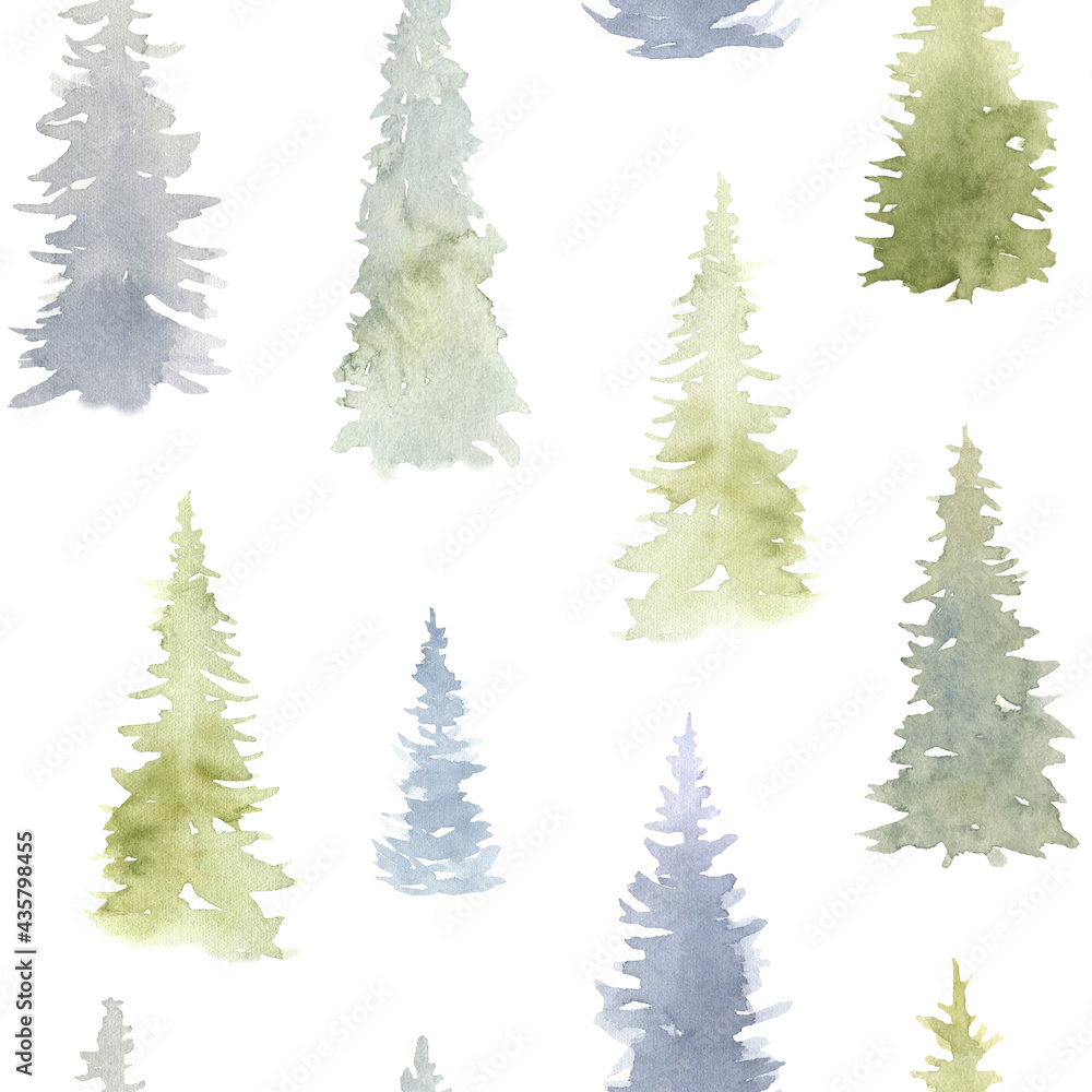 Fir Trees Seamless Pattern