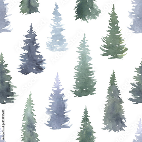 Fir Trees Seamless Pattern © Кристина Зюкова