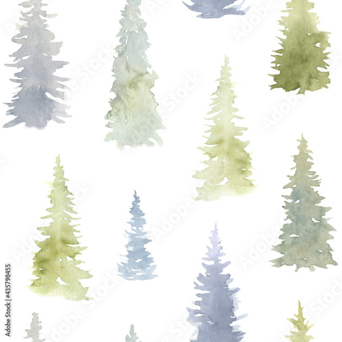 Fir Trees Seamless Pattern © Кристина Зюкова