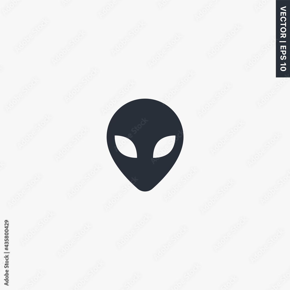Alien, premium quality flat icon Alien, premium quality flat icon