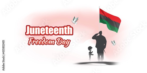 vector illustration for Juneteenth freedom day