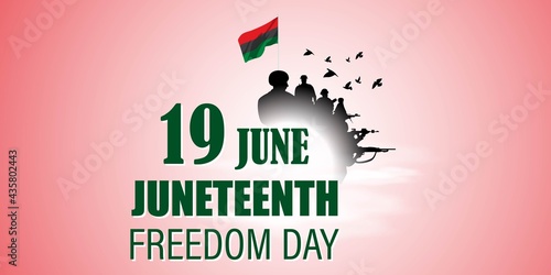 vector illustration for Juneteenth freedom day