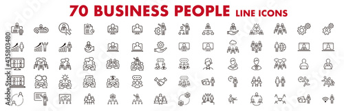Business people office management human resources icons