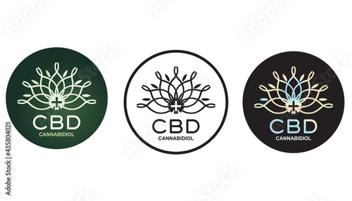 Vector Desigh sinage for CBD canabidiol products for advertiser, brand, corporate