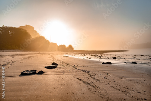 Sonnenaufgang am Wedeler Elbstrand (bei Hamburg)