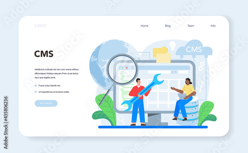 CMS. Content management system. Creation and modification of digital