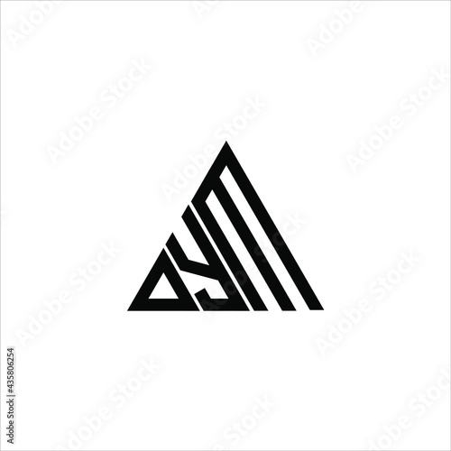 D Y M letter logo creative design. DYM icon