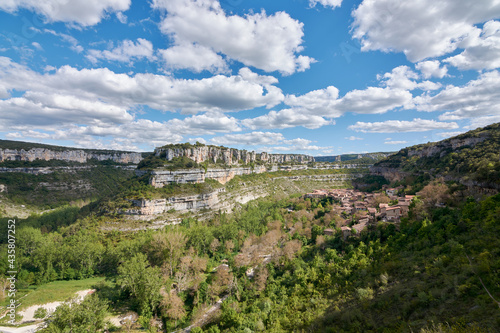 panoramic view of orbaneja del castillo