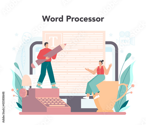 Screenwriter online service or platform. Playwright create a screenplay