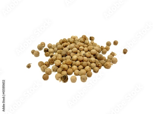 White pepper on a white background