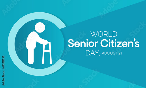 The World Senior Citizen's Day is observed on August 21 each year. The day is known to increase awareness of the factors and issues that affect older adults, such as age deterioration. Vector art