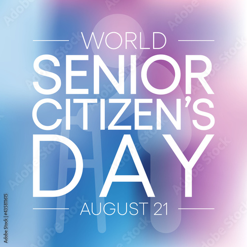 The World Senior Citizen's Day is observed on August 21 each year. The day is known to increase awareness of the factors and issues that affect older adults, such as age deterioration. Vector art