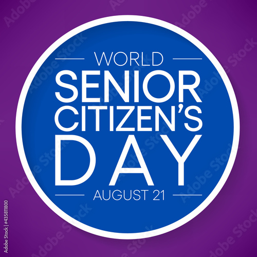 The World Senior Citizen's Day is observed on August 21 each year. The day is known to increase awareness of the factors and issues that affect older adults, such as age deterioration. Vector art