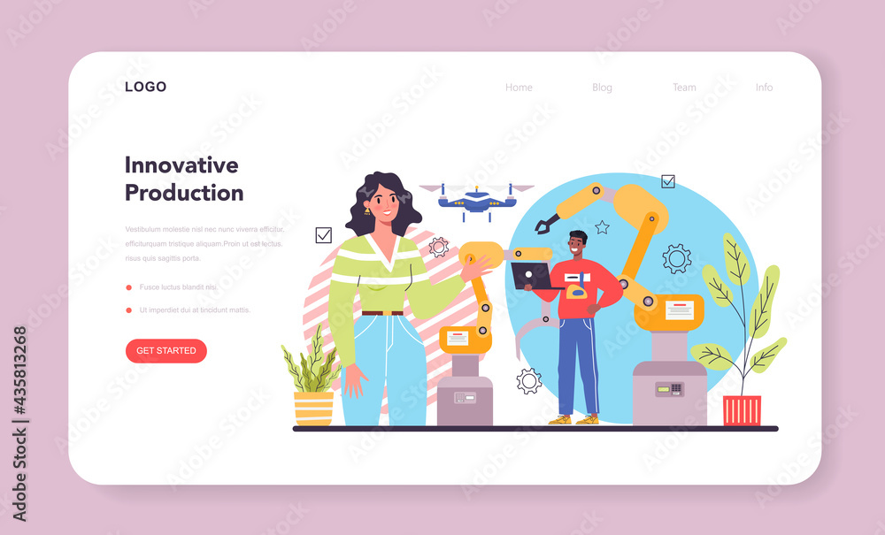 Innovation web banner or landing page. Idea of creative business solution Innovation web banner or landing page. Idea of creative business solution