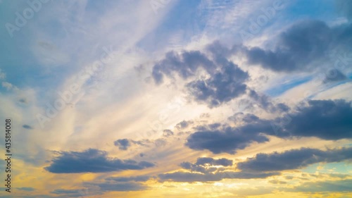 Timelapse of a beautiful sky at sunset