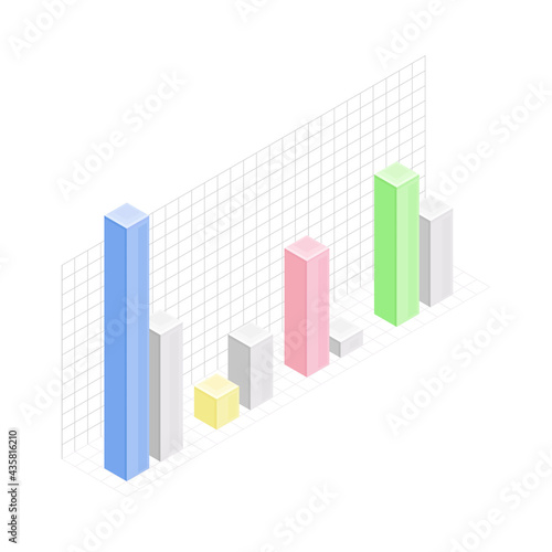 Isometric Infographic as Graphic Visual Representation of Information or Data Vector Illustration