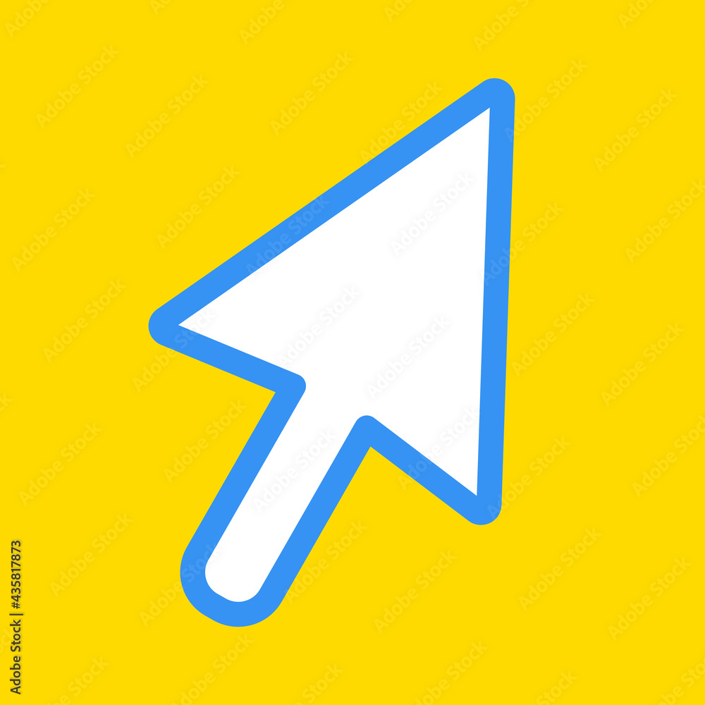 Cursor Icon for Graphic Design Projects. Illustration and blue Cursor Icon for Graphic Design Projects. Illustration and blue