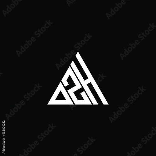 D Z H letter logo creative design. DZH icon