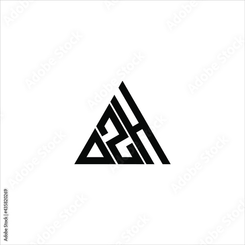 D Z H letter logo creative design. DZH icon