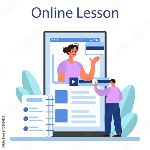 Translator online service or platform. Linguist translating documents