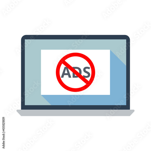 Ad blocker vector. Surf the internet without advertisements. Technology and software concept.