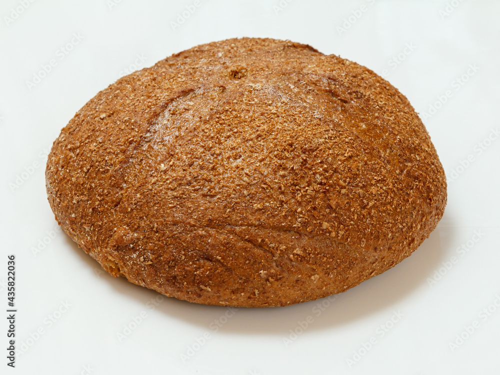 Loaf of rye bread on white background Loaf of rye bread on white background