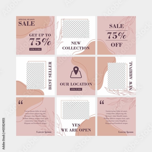 SOCIAL MEDIA FEED POST DESIGN VECTOR TEMPLATE