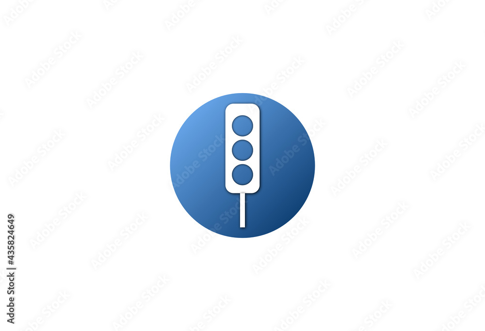 Stoplight sign. Icon traffic light. Vector illustration for graphic design, Web, UI, app. Stoplight sign. Icon traffic light. Vector illustration for graphic design, Web, UI, app.