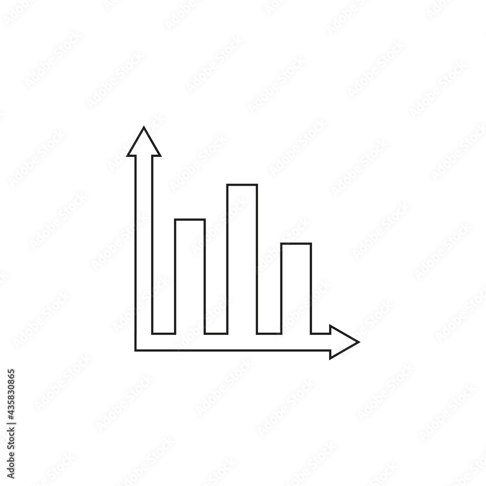 Graphic flat chart icon for your design and website Graphic flat chart icon for your design and website