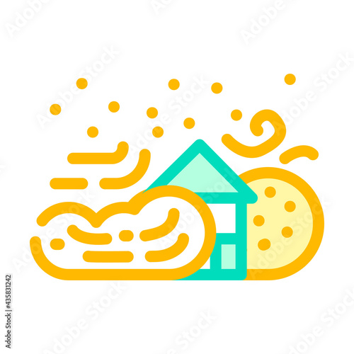 sandstorm disaster color icon vector. sandstorm disaster sign. isolated symbol illustration