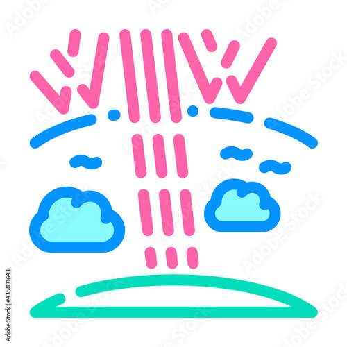 ozone holes disaster color icon vector. ozone holes disaster sign. isolated symbol illustration