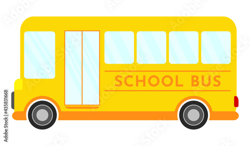 School bus cartoon animated vector png illustration clipart isolated design