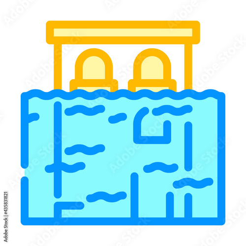 flood disaster color icon vector. flood disaster sign. isolated symbol illustration