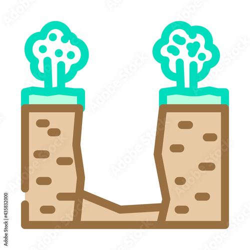 karst sinkhole disaster color icon vector. karst sinkhole disaster sign. isolated symbol illustration