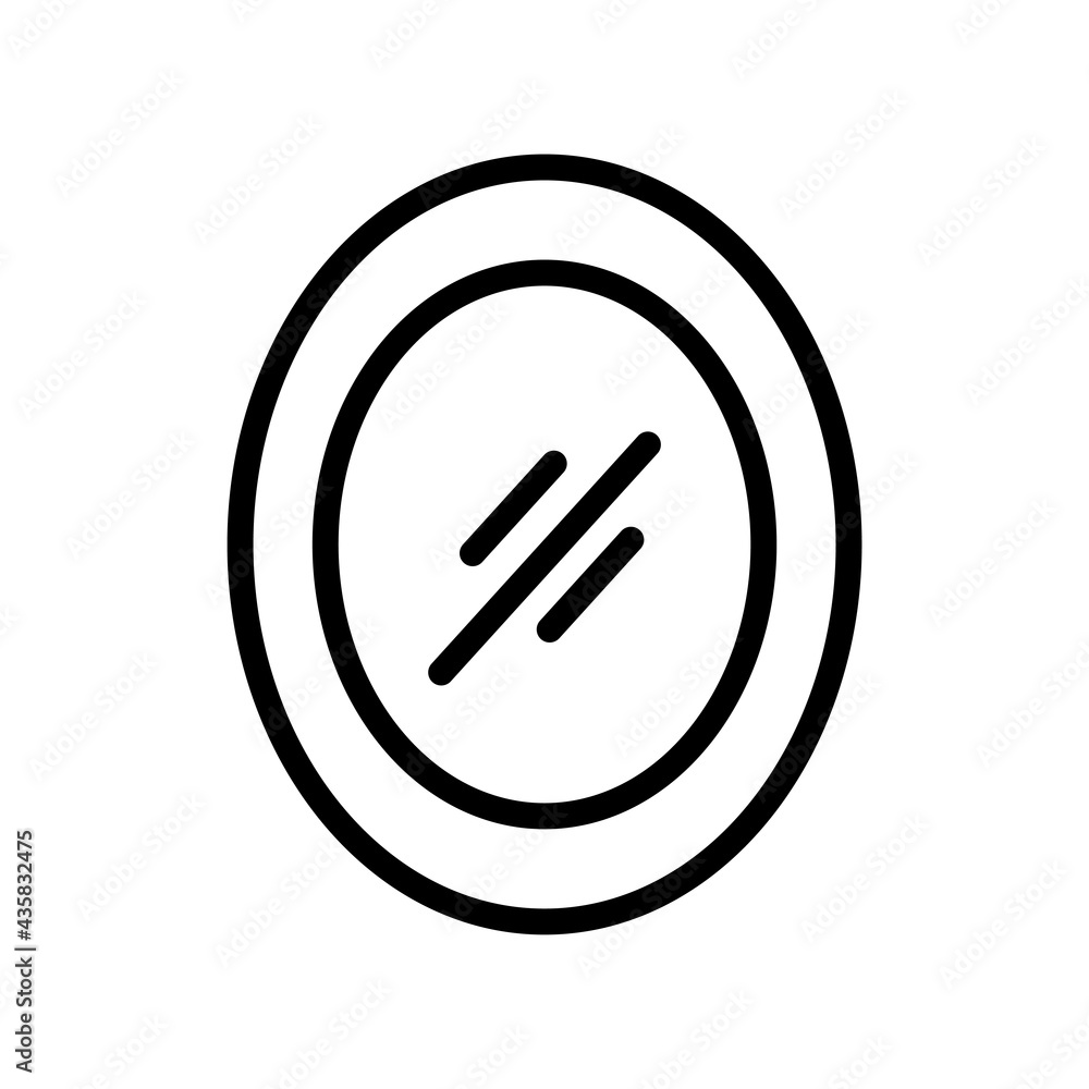 mirror line icon. Home interior. simple illustration. Editable stroke. Design template vector mirror line icon. Home interior. simple illustration. Editable stroke. Design template vector