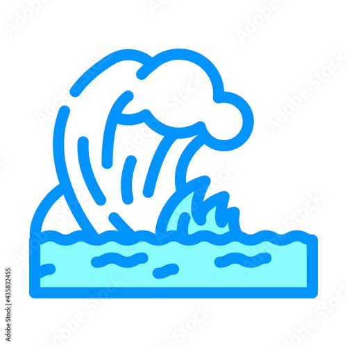 tsunami disaster color icon vector. tsunami disaster sign. isolated symbol illustration