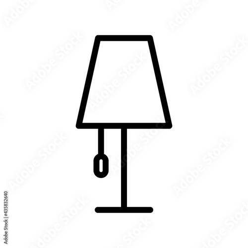 Night lamp line icon. Home interior. simple illustration. Editable stroke. Design template vector