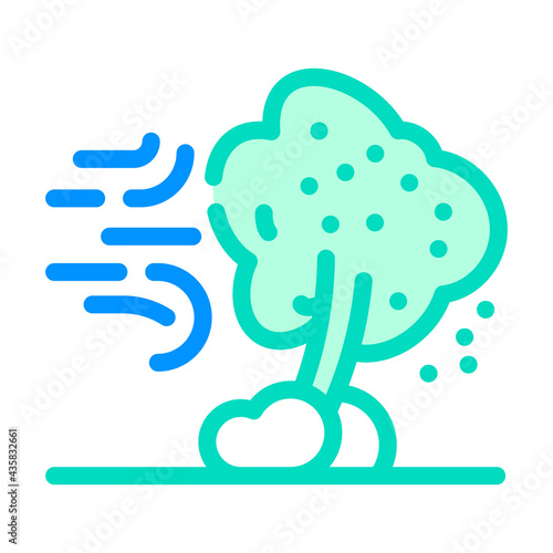 wind disaster color icon vector. wind disaster sign. isolated symbol illustration