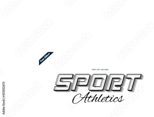 Sport athletics text effect design vector. editable 3d text