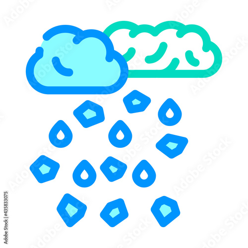 hail disaster color icon vector. hail disaster sign. isolated symbol illustration