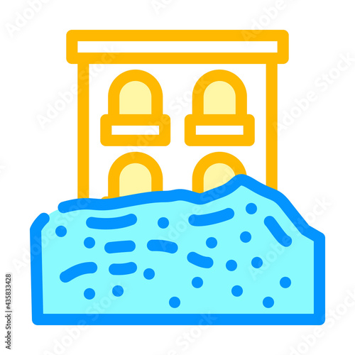 heavy rainfall disaster color icon vector. heavy rainfall disaster sign. isolated symbol illustration