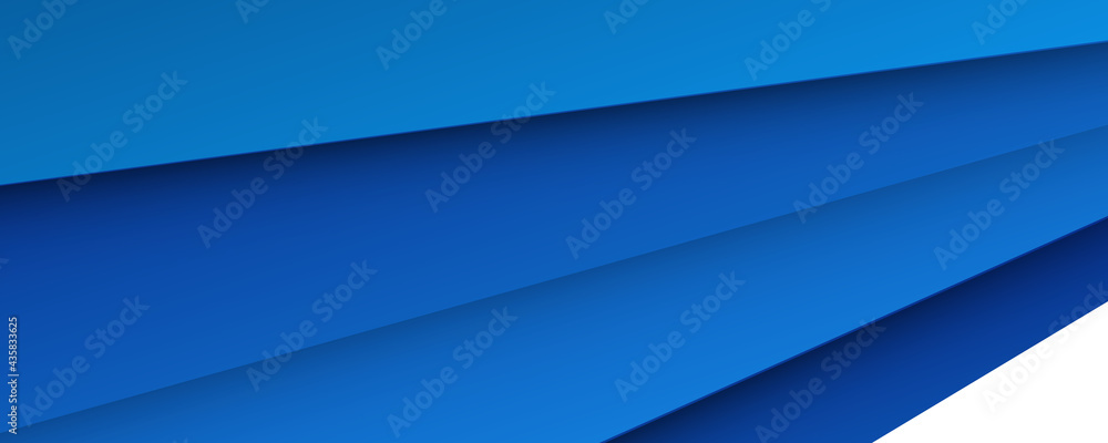 Abstract triangles shape on blue background. 3D blue abstract business background with layered triangles
