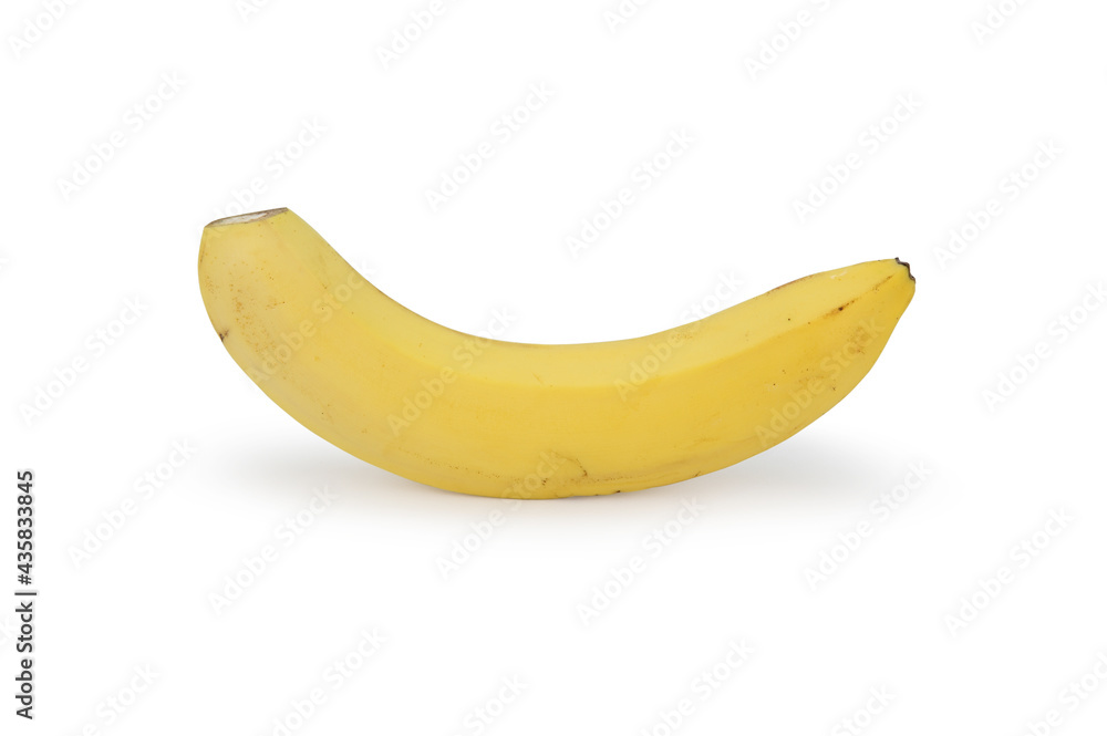 Unpeeled ripe banana with a cut cuttings Unpeeled ripe banana with a cut cuttings