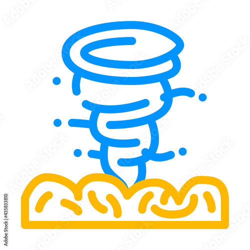 hurricane disaster color icon vector. hurricane disaster sign. isolated symbol illustration