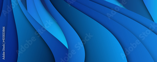 Abstract wave background in blue colors 
