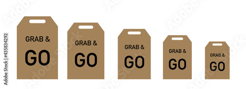 Grab and go vector.