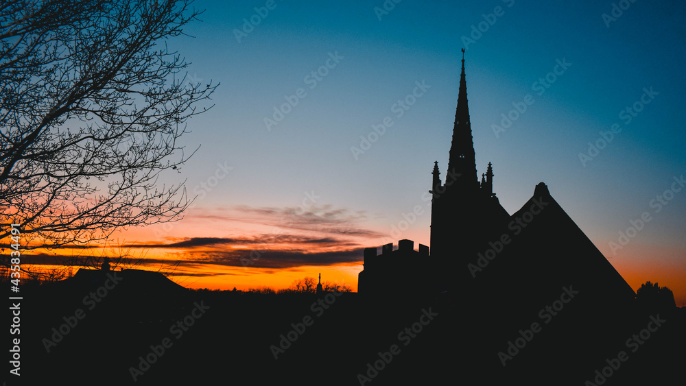 English church silhouette