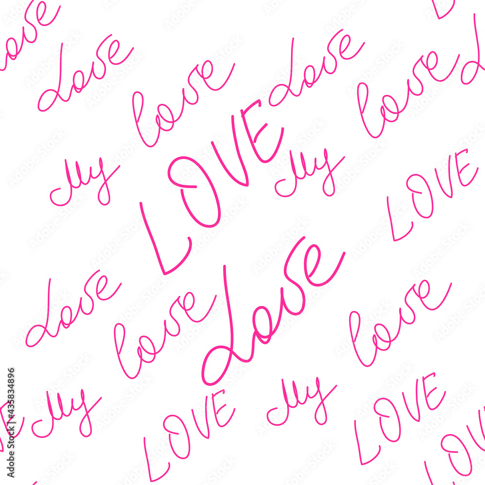 Love text Seamless pattern. Text backgrounds applicable in printing, textiles, art objects, clothing, wallpaper Love text Seamless pattern. Text backgrounds applicable in printing, textiles, art objects, clothing, wallpaper